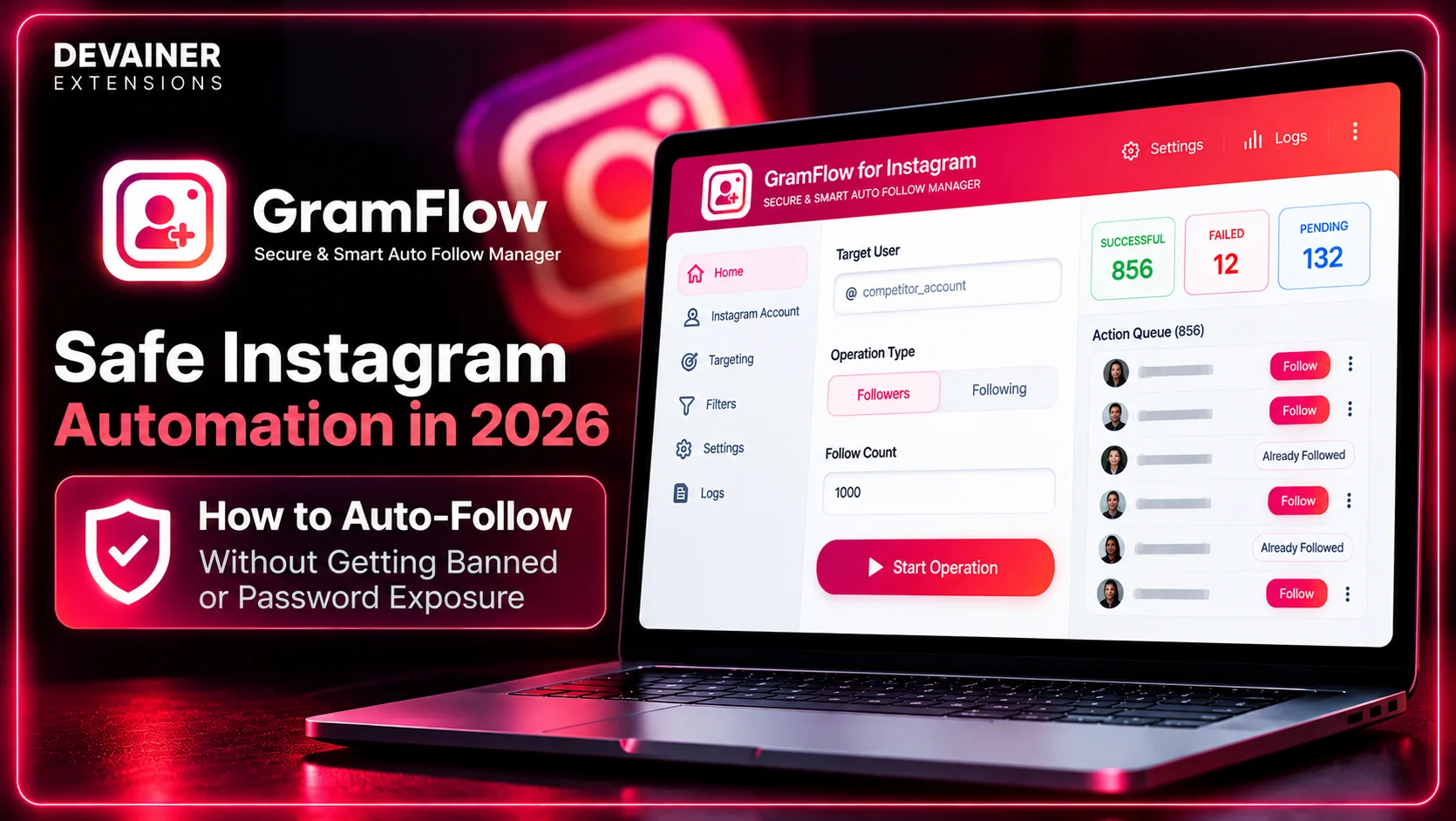 Safe Instagram Automation in 2026: How to Auto-Follow Without Getting Banned or Password Exposure