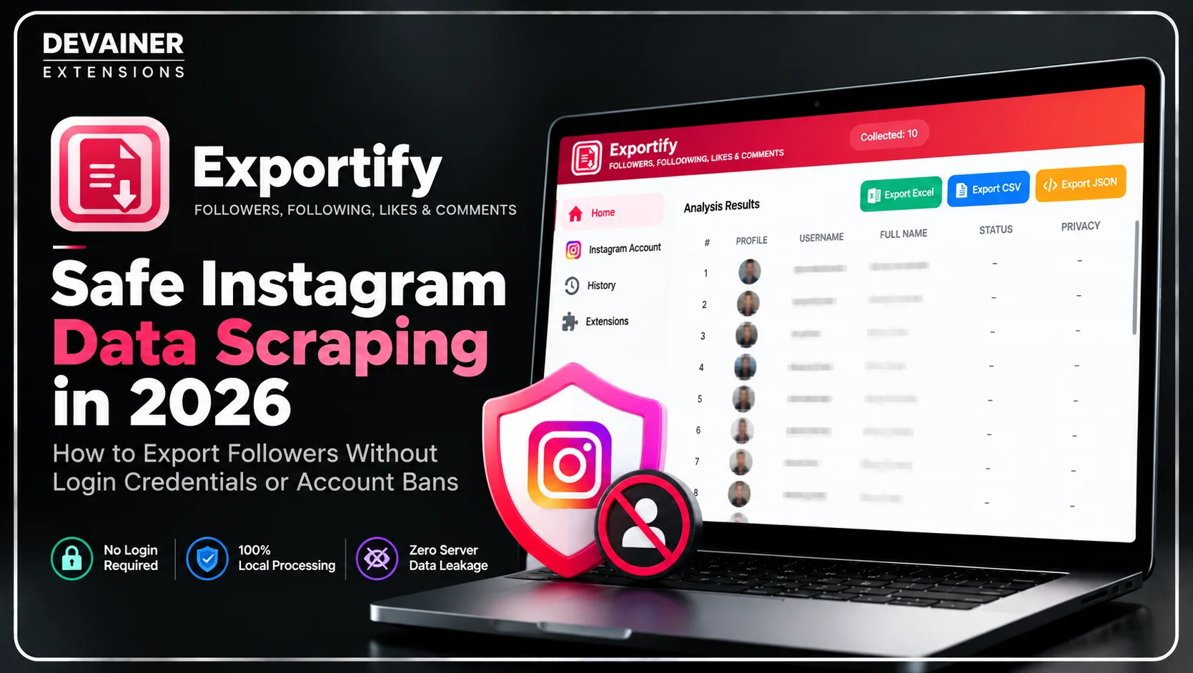 Safe Instagram Data Scraping in 2026: How to Export Followers Without Login Credentials or Account Bans