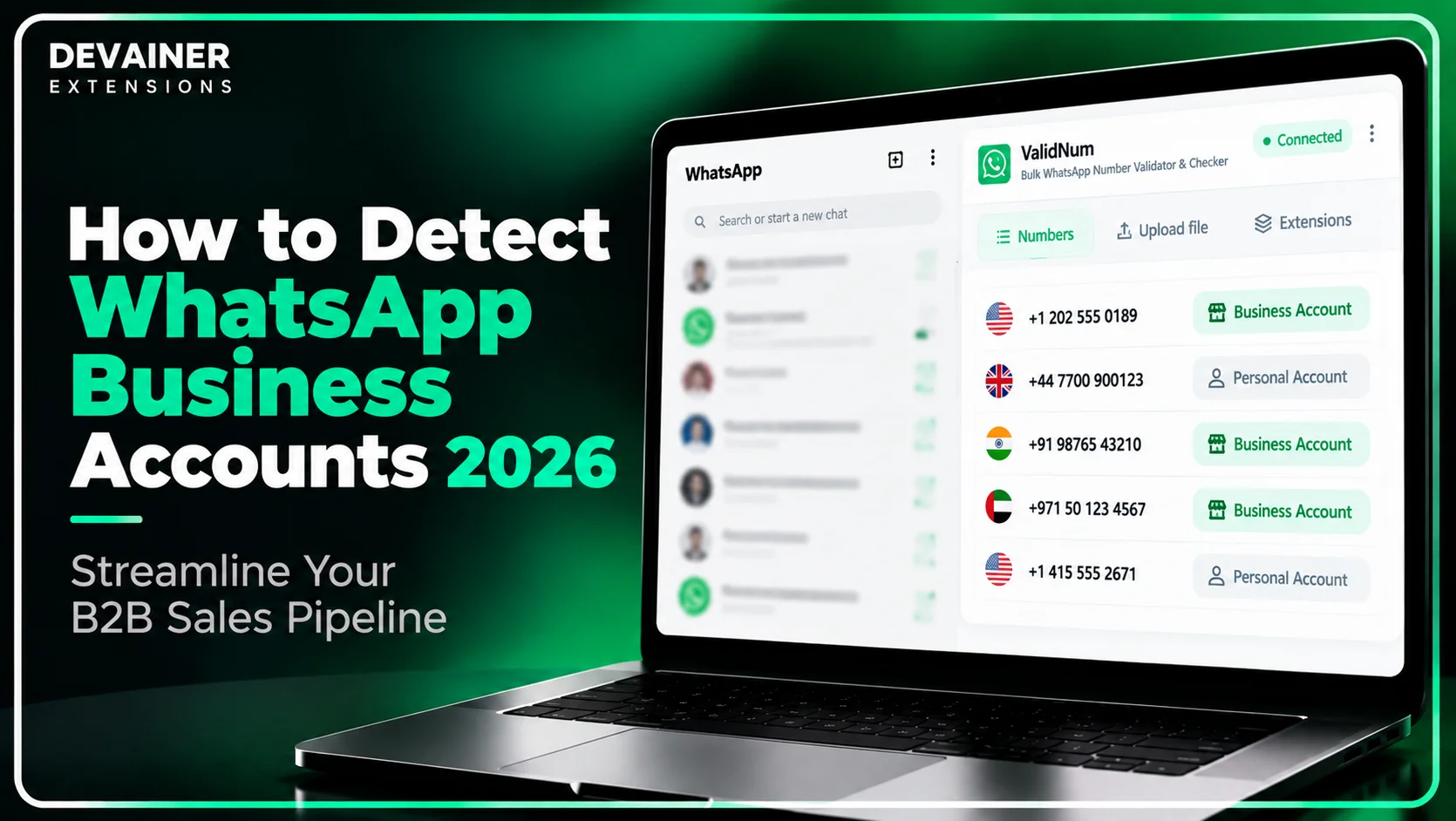 How to Detect WhatsApp Business Accounts in 2026 using ValidNum to identify business and personal WhatsApp profiles and streamline B2B sales lead qualification.